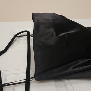 Black satin formal mini dress